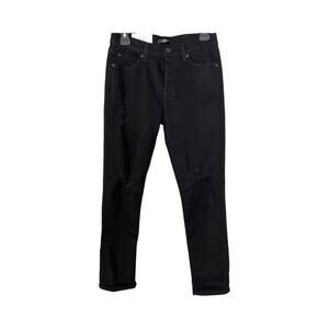 NWT 7 For All Mankind Josefina Feminine Boyfriend Jeans Black Size 26